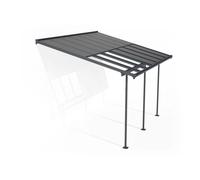 Tettoia per terrazza in alluminio Sierra Cabrio Palram - Canopia 3 x 4,25 m antracite Heat Block