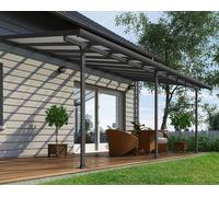 Tettoia per terrazza in policarbonato Feria Palram - Canopia 3 x 6,1 m grigio