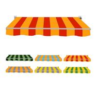 Tettoia personalizzabile per porta del patio, 4,6 x 1,5 m, copertura in poliestere per finestre, cortili, ponti e balconi, tessuto di ricambio per protezione solare
