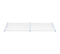 Tettoia Porta Grigio Trasparente 239x90 cm Policarbonato | 6 Pannelli PC, Staffe ABS, Barre Alluminio, Facile Montaggio, Protezione Pioggia Neve