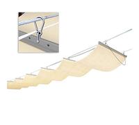 Tettoia retrattile per pergola, tenda parasole a vela, copertura per terrazza, kit completo, ideale per la protezione del cortile e del portico