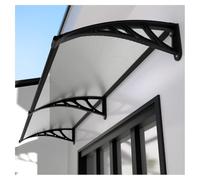 Tettoia trasparente in policarbonato, 100 x 80 cm, protezione UV, parasole e parapioggia, per ingresso, patio, giardino, garage, elegante design ad arco