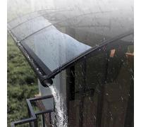 Tettoia trasparente in policarbonato per porta, 100 x 160 cm, autopulente, in alluminio, protezione moderna per ingresso