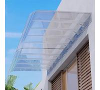 Tettoia trasparente in policarbonato per porta, design moderno curvo, per esterni, terrazza, giardino, ingresso, riparo antipioggia, migliora l'estetica e la protezione della casa