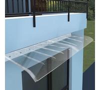 Tettoia trasparente in policarbonato per uso esterno tenda in PVC per garage finestra patio 50 x 320 cm riparo resistente alle intemperie facile installazione