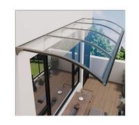 Tettoia trasparente in policarbonato resistente alle intemperie, design elegante, adatta a tutti gli stili architettonici, durevole riparo per esterni (110 x 380 cm)