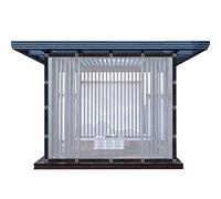 Tettoia trasparente per esterni, in plastica resistente, per pergola e patio, pieghevole, 3,6 x 7,6 m, resistente alle intemperie