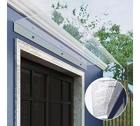 Tettoia trasparente per porta, 100% in policarbonato resistente alle intemperie, per porta d'ingresso e finestra del patio, resistente ai raggi UV, design elegante, ideale per protezione esterna e
