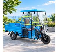 Tettuccio Antipioggia, Impermeabile Resistente per Triciclo Elettrico | PVC Durevole per Triciclo Cargo a 3 Ruote, Parabrezza Protettivo, Design Trasparente(Sky blue,85cm/33.5in)