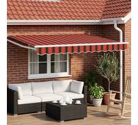 Tettuccio Elettrico Retrattile Arancione e Marrone 3,5 x 2,5 m