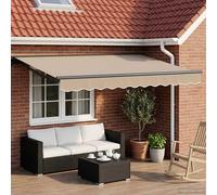 Tettuccio Elettrico Retrattile Beige e Antracite 3,5 x 2,5 m