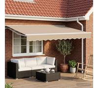 Tettuccio Elettrico Retrattile Beige e Bianco 3,5 x 2,5 m