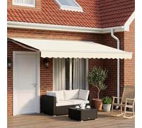 Tettuccio Elettrico Retrattile Crema e Bianco 4 × 3 m