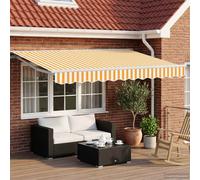 Tettuccio Elettrico Retrattile Giallo e Bianco 3 x 2,5 m