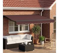 vidaXL Tettuccio Elettrico Retrattile Marrone/Antracite 3,5x2,5 m per giardino, tenda elettrica