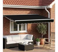 Tettuccio Elettrico Retrattile Nero e Bianco 3 x 2,5 m