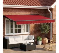 Tettuccio Elettrico Retrattile Rosso e Antracite 3 x 2,5 m