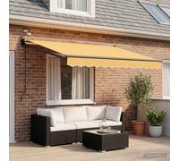 vidaXL Tettuccio Elettrico Retrattile Sabbia, Tenda elettrica moderna, automatica e retrattile, copertura patio con LED, rifugio funzionale all'aperto