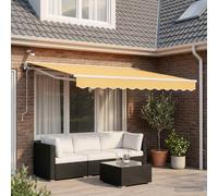 vidaXL Tenda da sole elettrica retrattile Sabbia 3,5 x 2,5 m, giardino e terrazza, tenda da sole rettangolare moderna, ombra elettrica, protezione solare regolabile, soluzione resistente alle