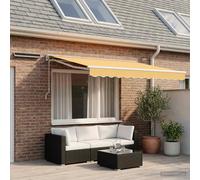 vidaXL Tenda da sole elettrica Retrattile Sabbia 3,5 x 2 m, copertura per terrazza Alaffresco, Recinto elettrico moderno, eccellente soluzione ombra, canopy da esterno resistente alle intemperie