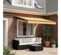 vidaXL Tenda da sole elettrica Retrattile Sabbia 3 x 2,5 m, copertura per terrazza Alaffresco, moderno affondo elettrico, eccellente soluzione ombra, canopy da esterno resistente alle intemperie