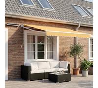vidaXL Tettuccio Elettrico Retrattile Sabbia, Tenda Elettrica Moderna, Ombra Esterni con Telecomando, Tettuccio in Alluminio, Soluzione Eco-Friendly per Sole