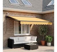 vidaXL Tenda da sole elettrica retrattile Sabbia 3 x 2,5 m, giardino e terrazza, tenda da sole rettangolare moderna, ombra elettrica, protezione solare regolabile, soluzione resistente alle intemperie