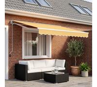 vidaXL Tettuccio Elettrico Retrattile Sabbia 4,5 × 3 m, Tenda retrattile moderna e rettangolare, soluzione ombreggiante per terrazzi, balconi e giardini, resistente e regolabile