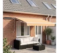 vidaXL Tenda da sole elettrica Retrattile Sabbia 4 x 2 m, copertura per terrazza Alaffresco, Recinto elettrico moderno, eccellente soluzione ombra, telo esterno resistente alle intemperie