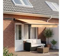 vidaXL Tettuccio Elettrico Retrattile Sabbia, Tenda Elettrica Moderna, Ombra Esterni con Telecomando, Tettuccio in Alluminio, Soluzione Eco-Friendly per Sole