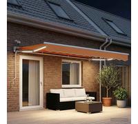 vidaXL Tenda da sole elettrica retrattile Sabbia 5 x 3 m, giardino e terrazza, tenda da sole rettangolare moderna, ombra elettrica, protezione solare regolabile, soluzione resistente alle intemperie