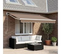 vidaXL Tettuccio Elettrico Retrattile Tortora 3,5 x 2,5 m, Pergolato moderno rettangolare per giardino e terrazza, tenda elettrica, ombrellone regolabile, resistente agli agenti atmosferici