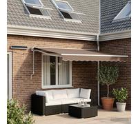 vidaXL Tettuccio Elettrico Retrattile Tortora 3,5 x 2,5 m, Copertura Terrazza Alfresco, Tende Elettriche Ritrattabili, Ombra Versatile, Tenda Esterna Resistente alle Intemperie