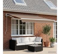 vidaXL Tettuccio Elettrico Retrattile Tortora 4 × 3,5 m, Tenda retrattile moderna e rettangolare, soluzione ombreggiante per terrazzi, balconi e giardini, resistente e regolabile