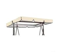 Tettuccio per Altalena da Giardino,Tetto UV 50,Copertura Dondolo 3 posti,Copertura Dondolo Impermeabile,Tettuccio per Altalena da Giardino,Telo Ricambio Universale,Beige,191x120x18/23cm