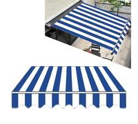 Tettuccio retrattile in tessuto a righe di ricambio per finestre da 2 m, 2,4 m, 3 m, 3,7 m, 4 m, 4,9 m, 6,1 m, resistente, tessuto di ricambio per tenda da esterno