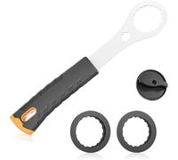 Teuaplo Chiave Center Lock, Attrezzo per Bicicletta Centerlock, con 2 Adattatori e 1 Strumento per Copertura Pedivella, Compatibile per Hollowtech II, BB9000, BBR60 per Shimano