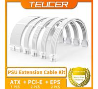 TEUCER TC-35 Serie PSU Kit cavo di prolunga Cavo tinta unita Solid Combo 350mm ATX24Pin PCI-E8Pin CPU8Pin con pettini