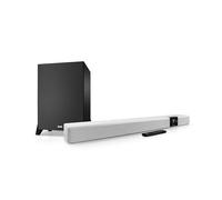 Teufel Cinebar 22 Power Edition - Soundbar Dolby Atmos 5.1 con subwoofer wireless più potente, 8 toni, sistemi home cinema, HDMI 3D ARC CEC, 4K Pass-Through, Touch Panel - bianco