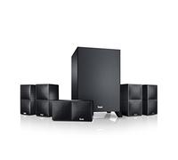 Teufel CUBYCON Surround Sound System - Sistema audio home theater 5.1 con subwoofer, microaltoparlanti a 2 vie in alluminio, HiFi Surround, elevata chiarezza vocale, Bass Reflex - nero