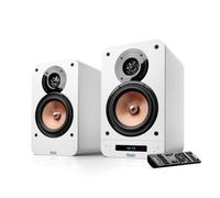 Teufel Ultima 25 Aktiv 2 - Altoparlante attivo da scaffale con Bluetooth e ricevitore AV integrato, Dolby Audio, DAB+ e radio FM, HDMI ARC CEC, Touch Slider, bianco puro