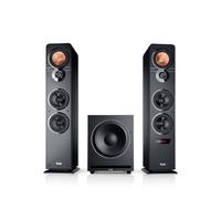 Teufel Ultima 40 Active Club Edition - Potente sistema di altoparlanti 2.1 con potente subwoofer, Bluetooth, Dolby Audio, HDMI ARC CEC, altoparlanti da pavimento a 3 vie - nero