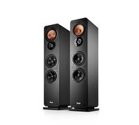 Teufel Ultima 40 mk4 - Altoparlanti stereo HiFi da pavimento, coppia di alta qualità, tweeter Phase-Plug, doppio riflettore per bassi tubi, media in kevlar intrecciato - Nero