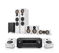 Teufel ULTIMA 40 Surround + DENON X3800H für Dolby Atmos Bianco