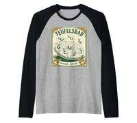 Teufelsrad Monaco Oktoberfest Ruota del Diavolo Vintage Tedesco Maglia con Maniche Raglan