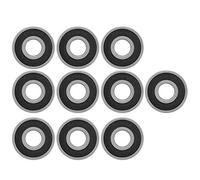 TEUOPIOE 10 Pz 6201-Rs Cuscinetto a Sfere a Gola Profonda in Acciaio 12Mm 6201Z,6201-Rs,6201 Cuscinetto,Kugellager 6201 2Rs Skf,6201Rs,Roulement Skf 6201 Rs