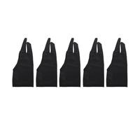 TEUOPIOE 5PCS Artist Drawing Gloves for Digital Art Two Finger Design Smooth and Breathable Fabric Left and Right Hand Compatible Single Layer Tablet Glove for Graphic Designers Illustrator (S)