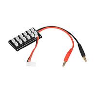 TEUOPIOE Scheda di Ricarica Parallela 2S 7.4V LiPo JST-PH2.0 Spina a Banana da 4,0 Mm a 3 Pin Scheda di Ricarica Batteria LiPo 2S per Caricabatterie Bilanciato Imax B6