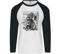 Teutonico Cavaliere Mai Give Up Crusader Palestra Uomo L/S Baseball T-Shirt