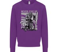 Teutonico Cavaliere Never Give Up Crociato Palestra Uomo Felpa Maglione
